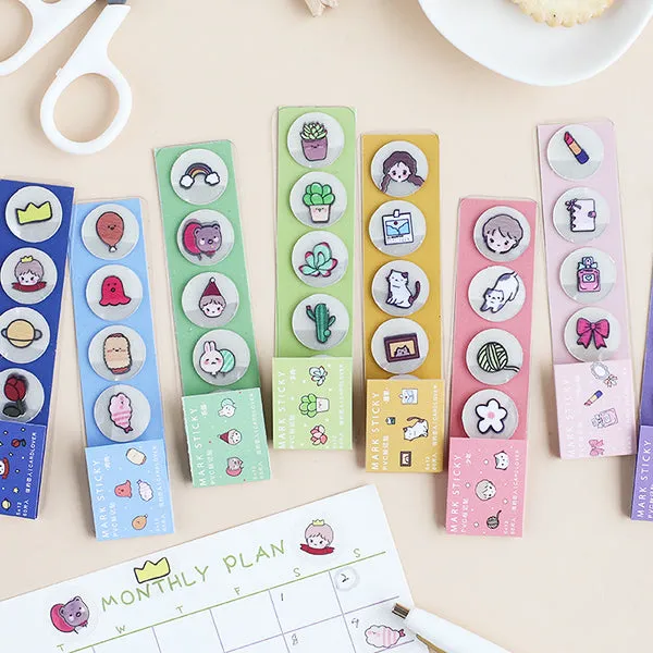 Translucent Kawaii Cartoon Stickers