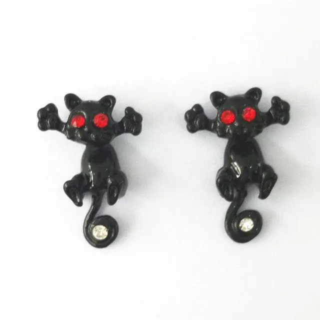 Trap Cat Stud Earrings