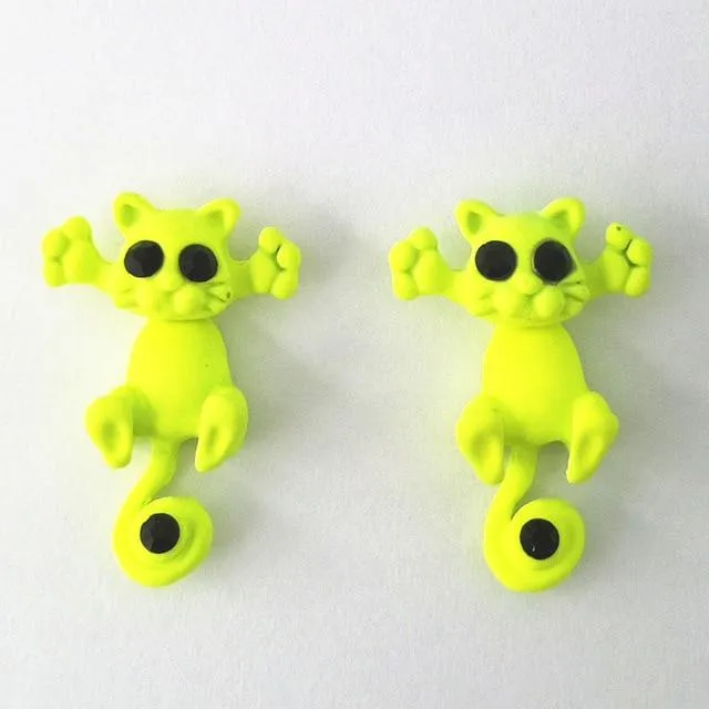 Trap Cat Stud Earrings