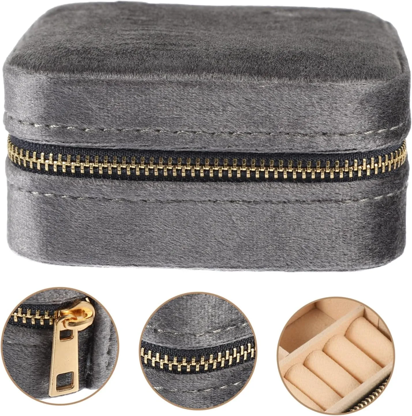 Travel Jewelry Cases for Women Portable Mirror Jewelry Organizer Earring Storage Bracelets Organizer Jewelry Holder Sundries Box Compact Elegant