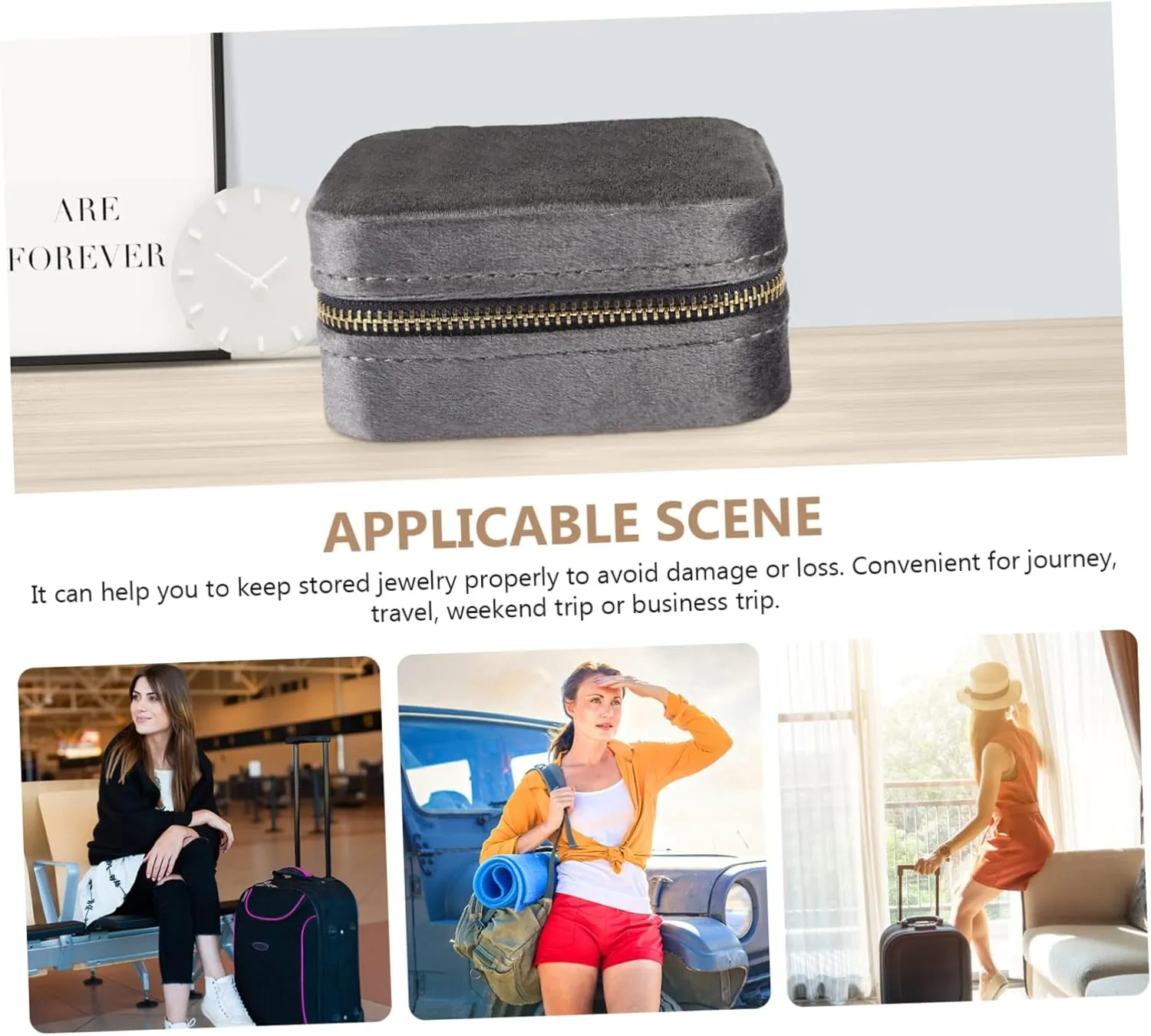 Travel Jewelry Cases for Women Portable Mirror Jewelry Organizer Earring Storage Bracelets Organizer Jewelry Holder Sundries Box Compact Elegant