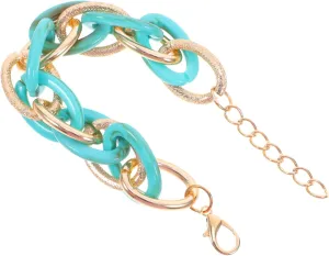 Trendy Minimalist Acrylic Link Bracelet Thick Leopard Print Jewelry for Women Casual to Formal Occasions Standout Accessory