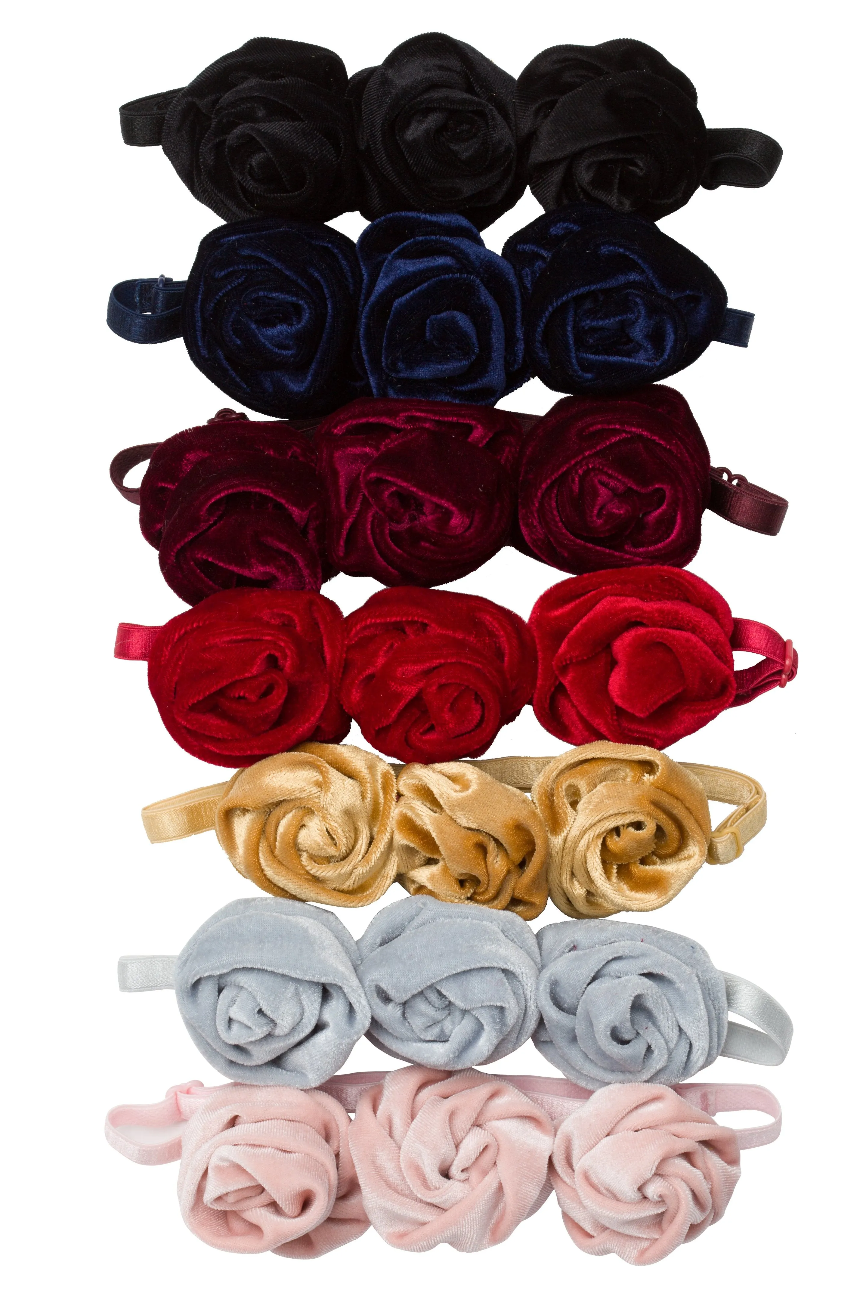 Triple Rose Garden Wrap - Gold Velvet