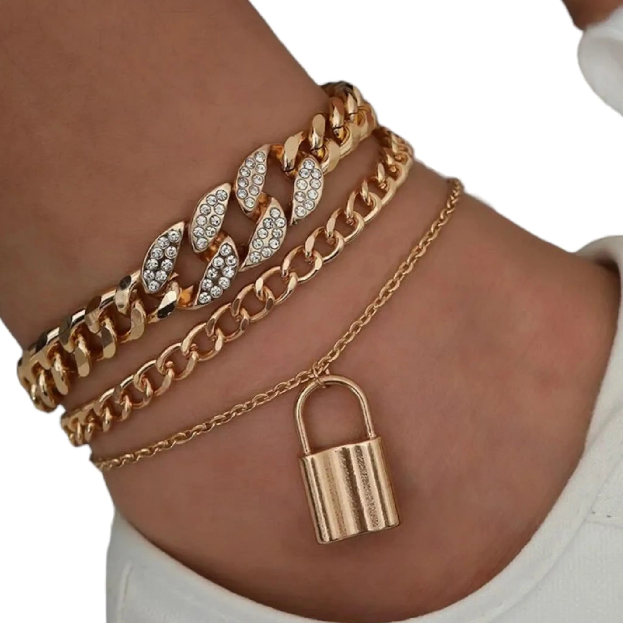 Triple Threat Anklet Set