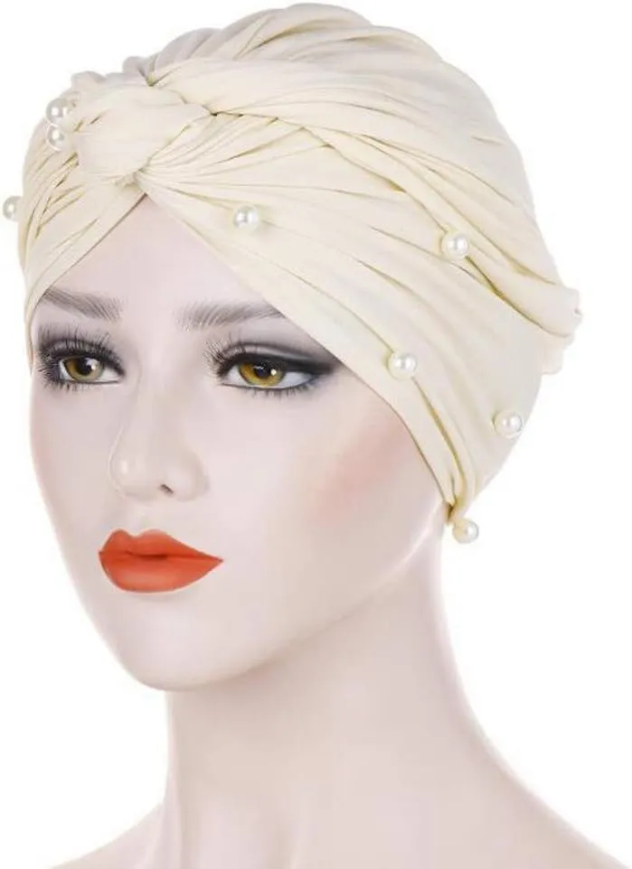 Turban Braid Muslim Beanie Skull Cap Head Scarf For Women's Hair Satin Ladies Fashion Scarves Muslim Scarf Female