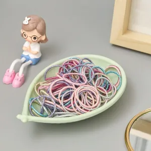 Twinkling Tresses: Glitter Elastic Hair Tie Set, 100-Piece