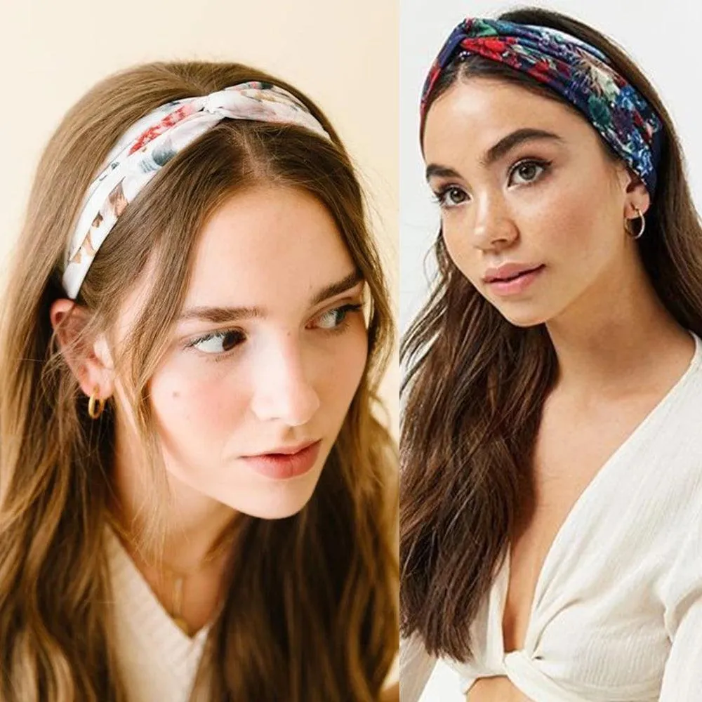 Twisted Headbands, Cashmere & Cotton Blend, Elegant Knot Design, 34 Colors, Comfortable Fit, Perfect for Casual or Special Occasions