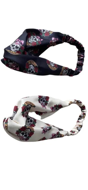 Two Silk Elastic Knotted Headbands