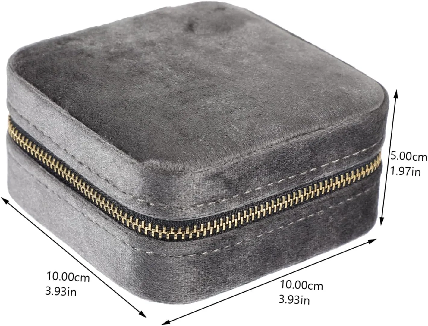 Unique Jewelry Box Mirror Travel Jewelry Case Zippered Organizer for Earrings Necklaces Hairpins