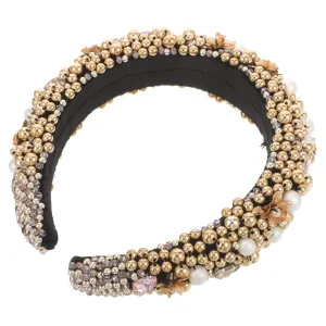 Unique Women's Headband Baroque Pearl Crystal Headband for Glamorous Look
