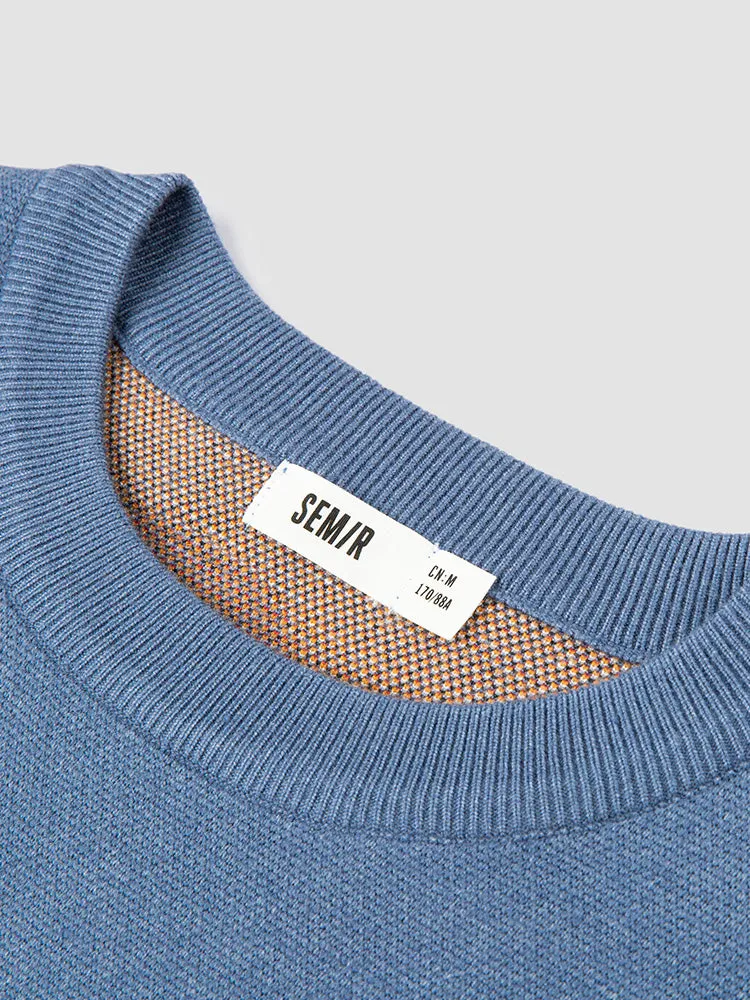 Unisex white crew neck sweater