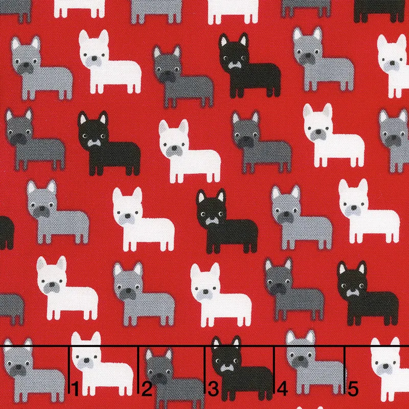 Urban Zoologie Minis 2018 - Dogs Red Yardage