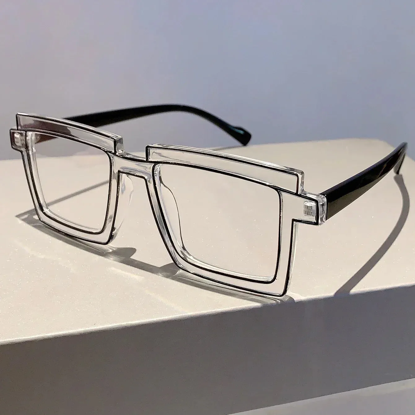 VAIGE Playful Square Cartoon Style Blue Light Blocking Glasses in Vibrant Colors