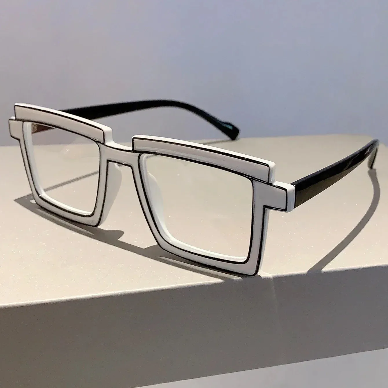 VAIGE Playful Square Cartoon Style Blue Light Blocking Glasses in Vibrant Colors