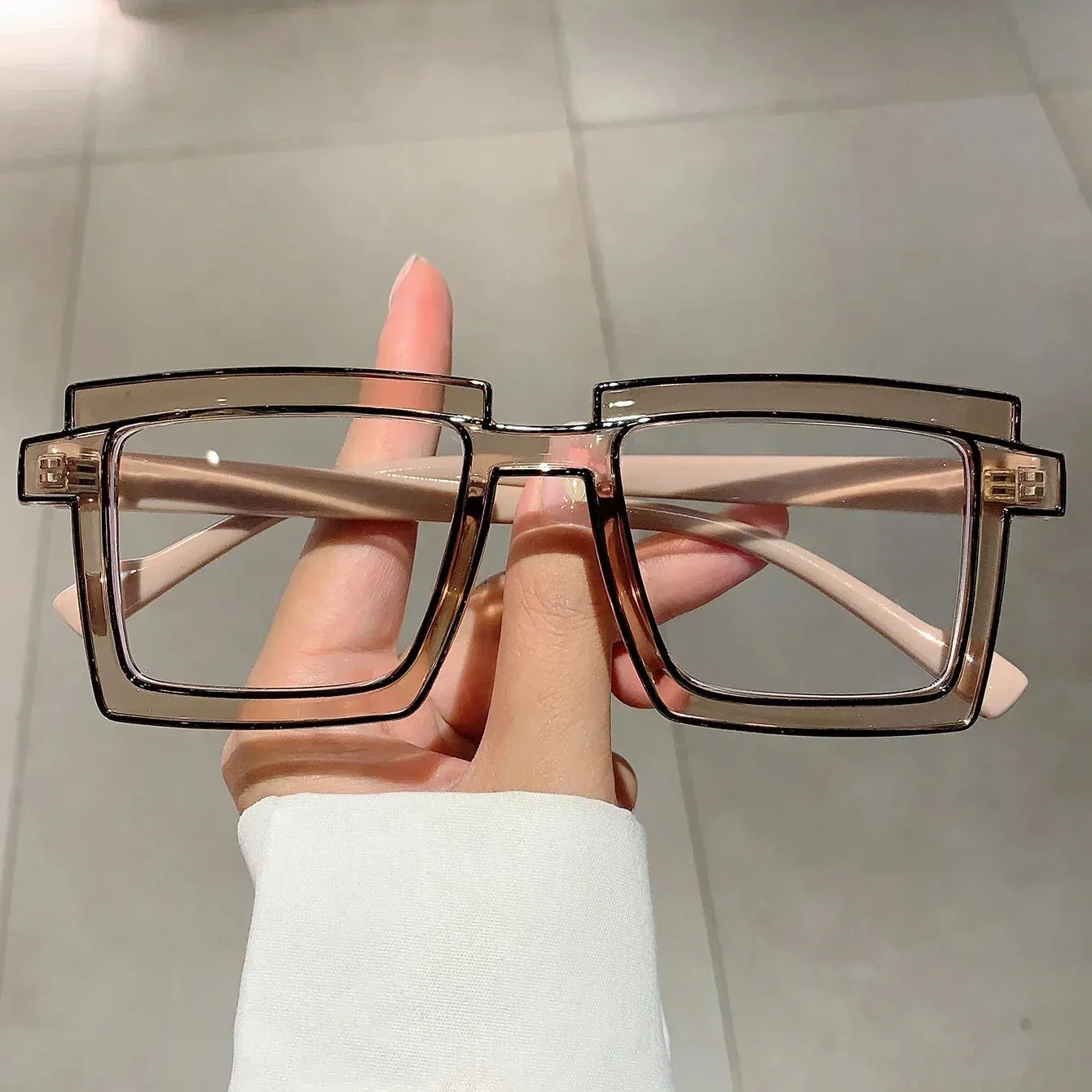 VAIGE Playful Square Cartoon Style Blue Light Blocking Glasses in Vibrant Colors