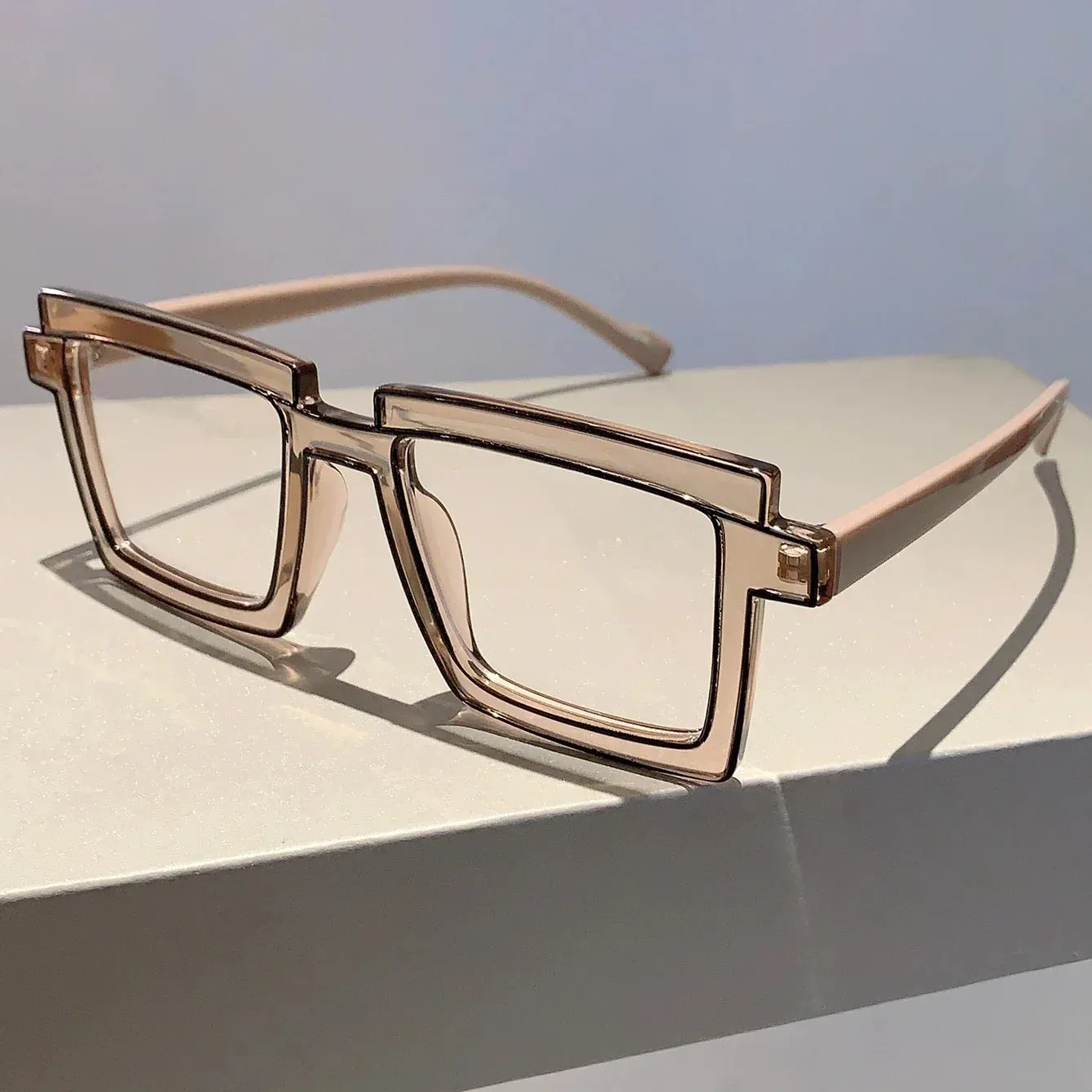 VAIGE Playful Square Cartoon Style Blue Light Blocking Glasses in Vibrant Colors