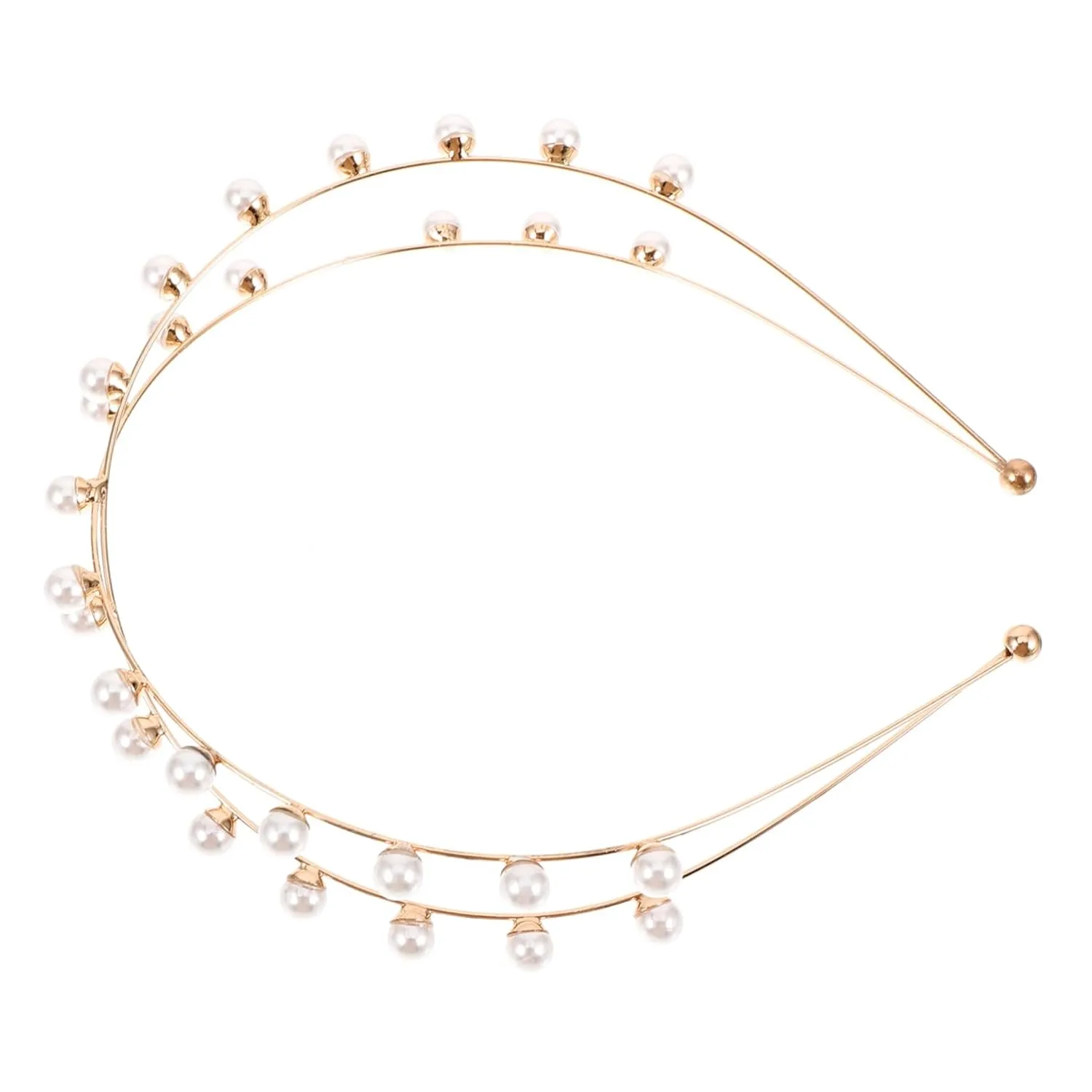 VALICLUD Girl Headband for Wedding Party Women Pearl Headband Decorative Design