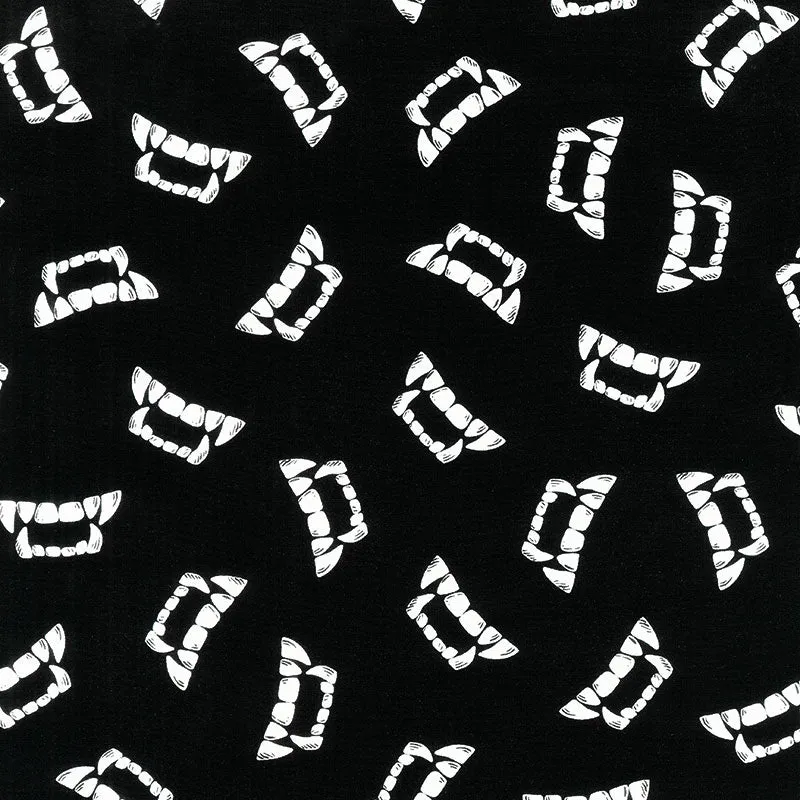 Vampire Glow - Vampire Teeth Glow in the Dark Yardage