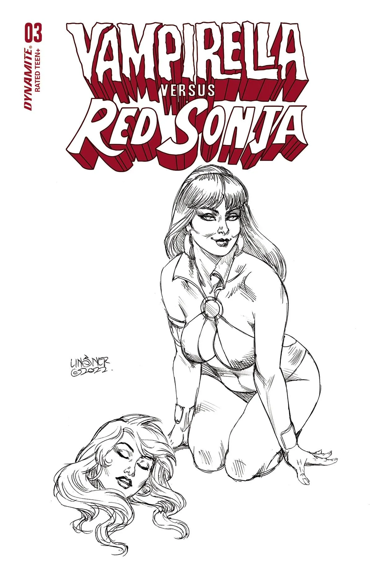 VAMPIRELLA VS RED SONJA #3 CVR Q 10 COPY FOC INCV LINSNER LI