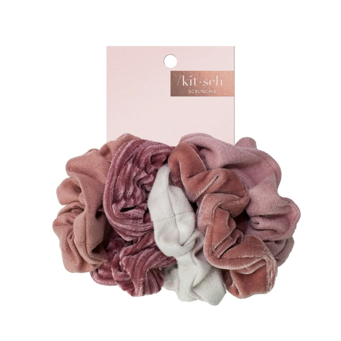 Velvet Scrunchies - Blush   Mauve