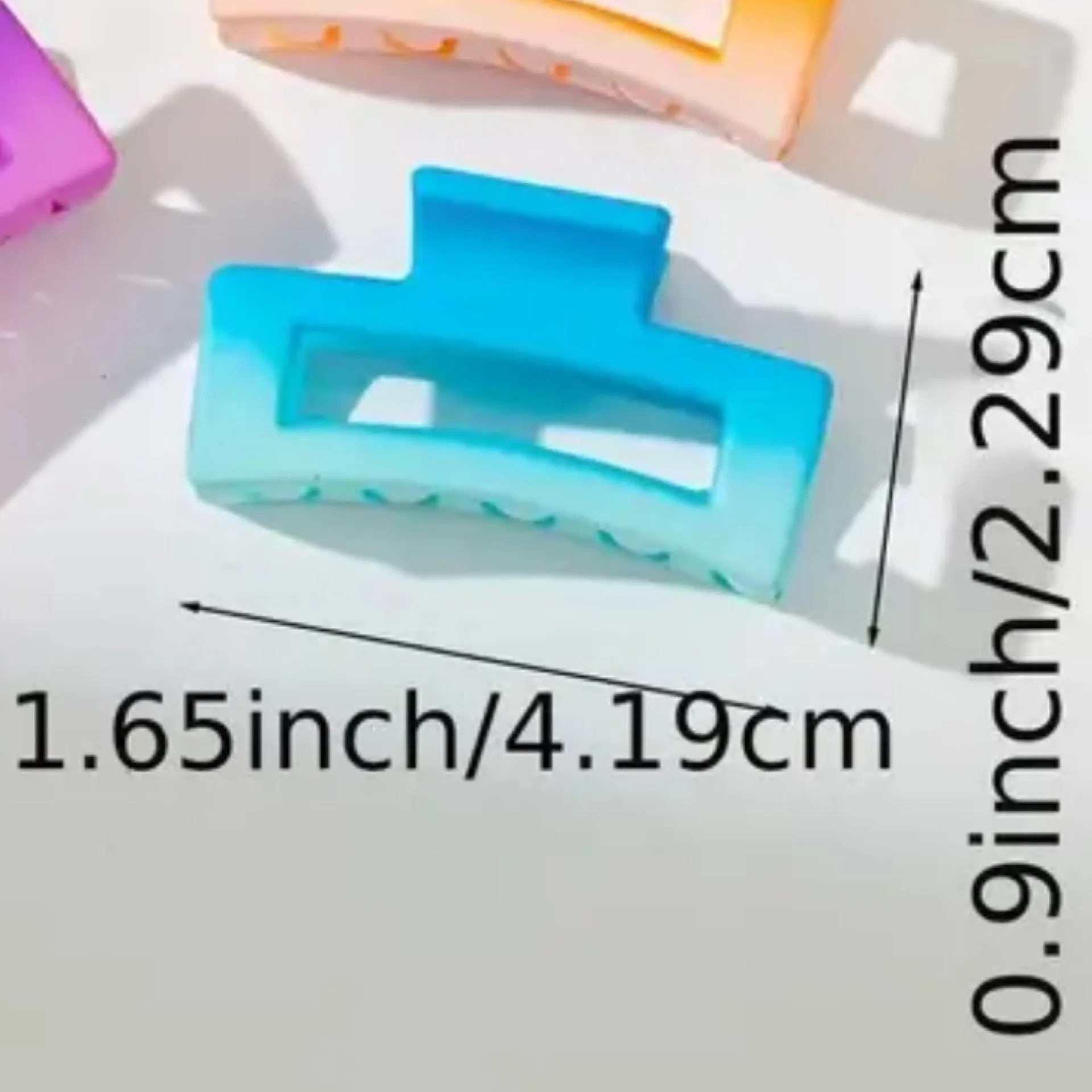 Vibrant Jelly Candy Hair Claw Set - 6pcs
