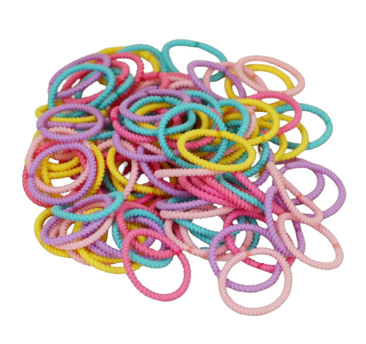 Vibrant Spectrum Braided Hair Tie Collection- Pack of 100