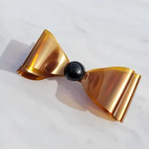 Vintage French Bow Hair Barrette with Tige Boule