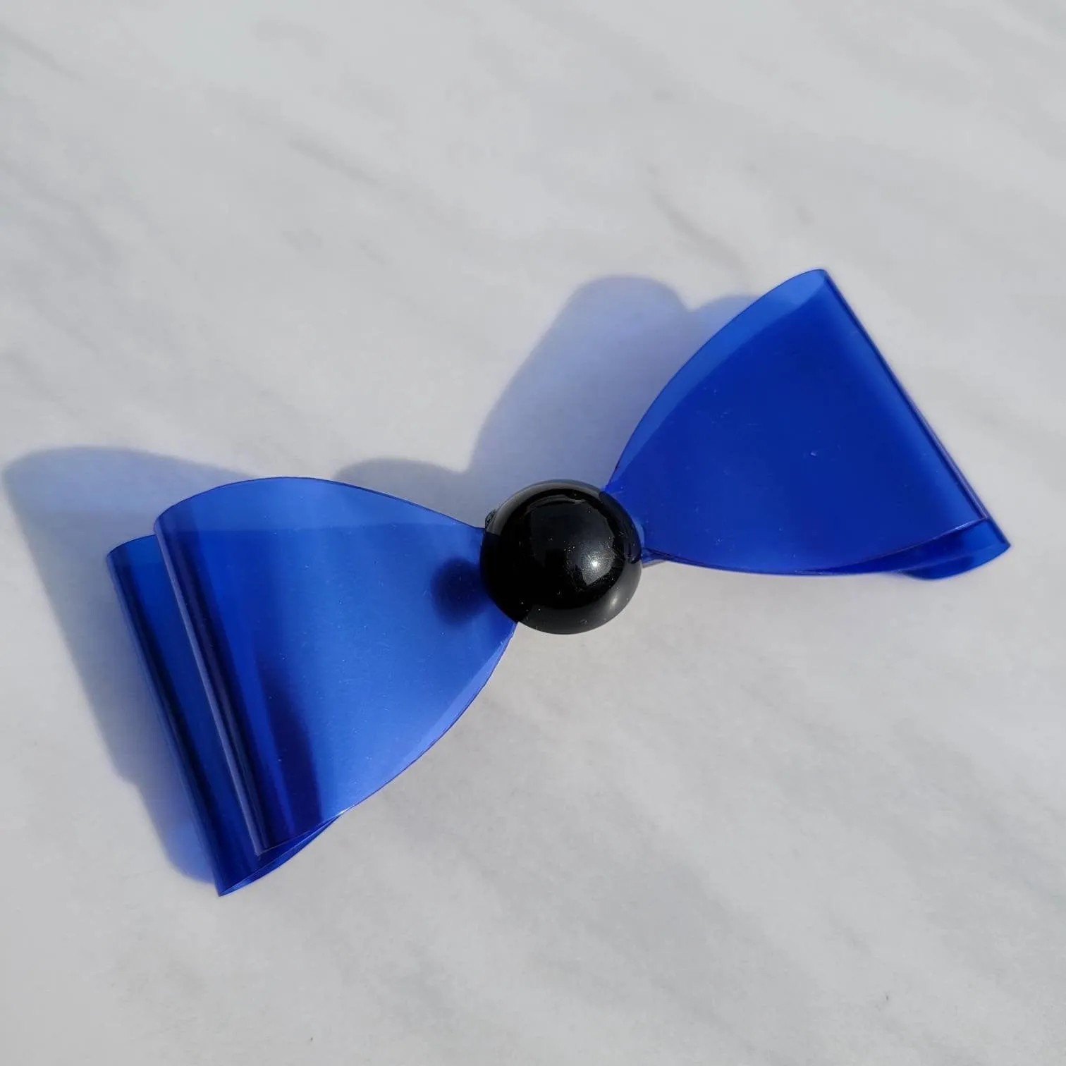 Vintage French Bow Hair Barrette with Tige Boule