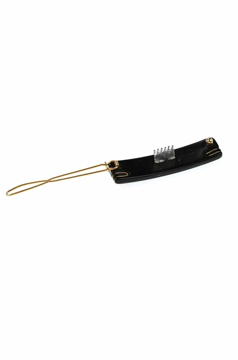 Vintage Italian Hair Barrette with Gold Inlay