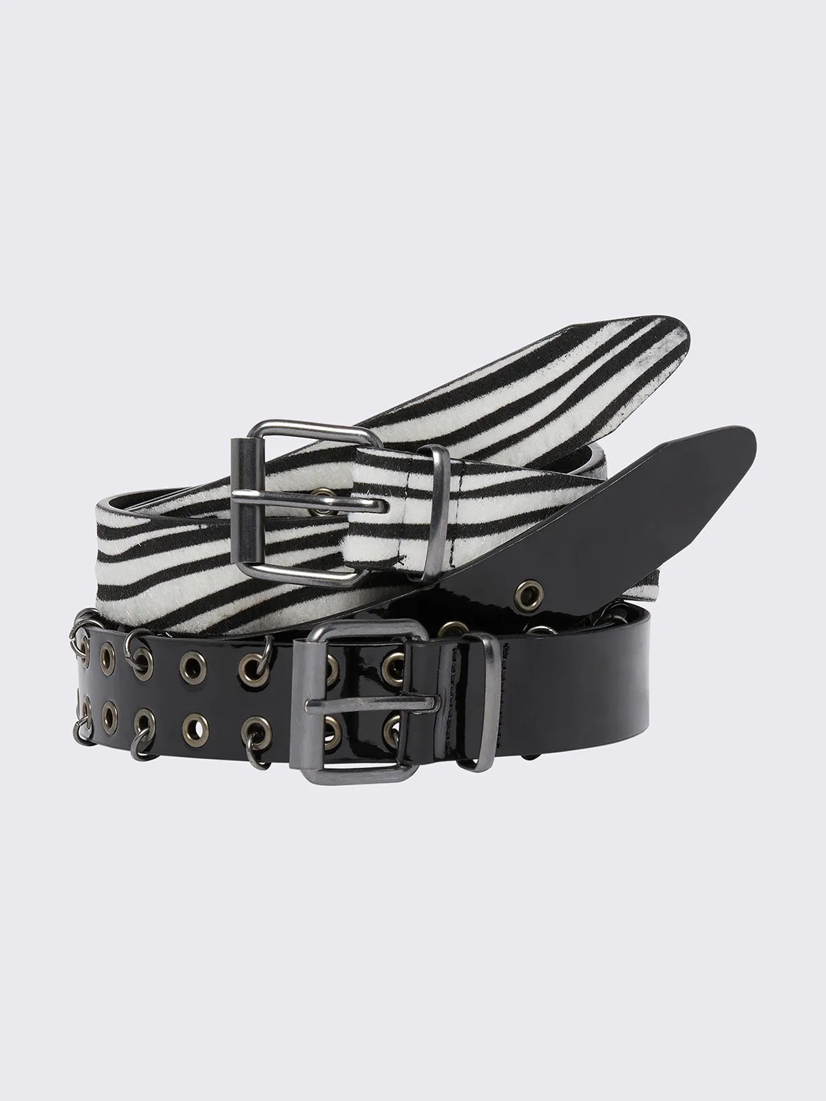 Vixen Zebra 2 Pc Belt Set