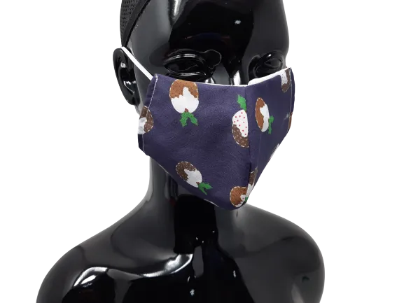 Washable and Reusable Christmas Puddings Face Mask