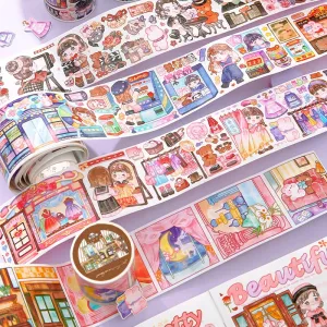 Watercolor Cartoon Theme Washi Tape