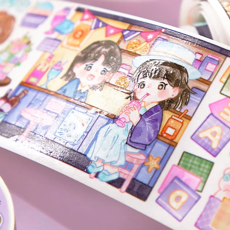 Watercolor Cartoon Theme Washi Tape