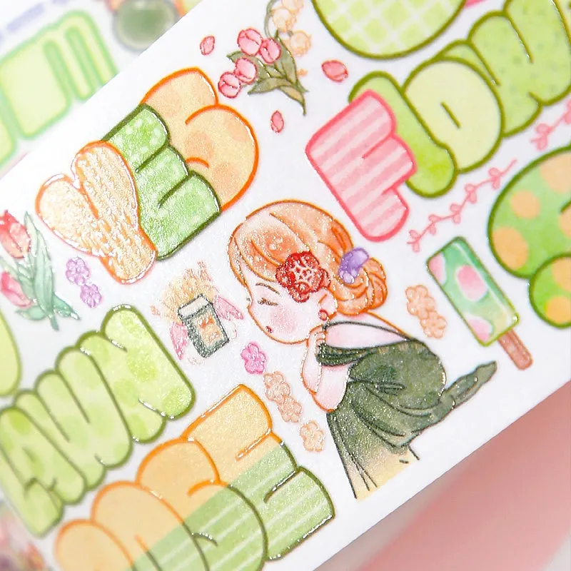 Watercolor Cartoon Theme Washi Tape