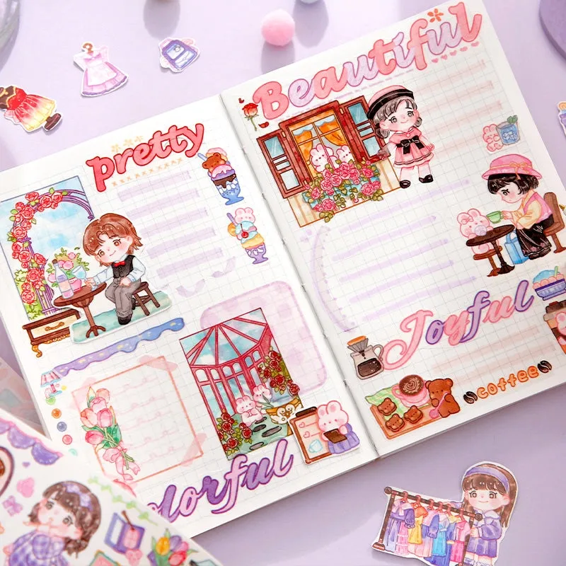 Watercolor Cartoon Theme Washi Tape