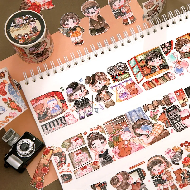 Watercolor Cartoon Theme Washi Tape