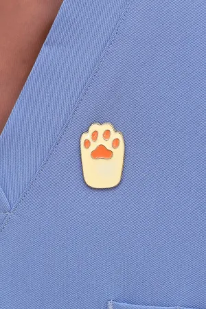 White Footprint Pin
