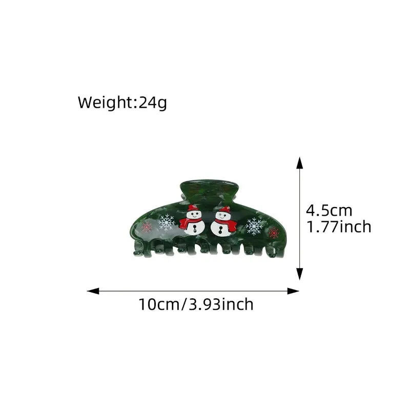 Wholesale Acrylic Christmas Cartoon Funny Gingerbread Hair Clips JDC-HC-BFY002