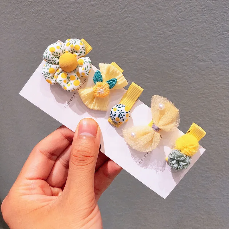 Wholesale Children's Bow Hairpin 5 Piece Set JDC-HC-Shij003