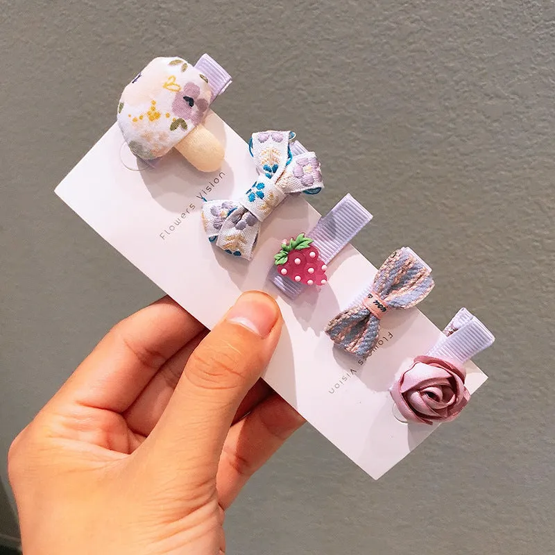 Wholesale Children's Bow Hairpin 5 Piece Set JDC-HC-Shij003