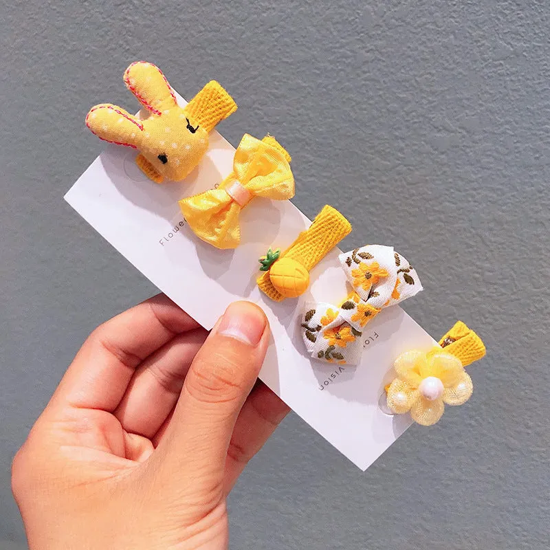 Wholesale Children's Bow Hairpin 5 Piece Set JDC-HC-Shij003