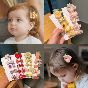 Wholesale Children's Bow Hairpin 5 Piece Set JDC-HC-Shij003