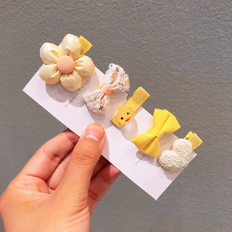 Wholesale Children's Bow Hairpin 5 Piece Set JDC-HC-Shij003