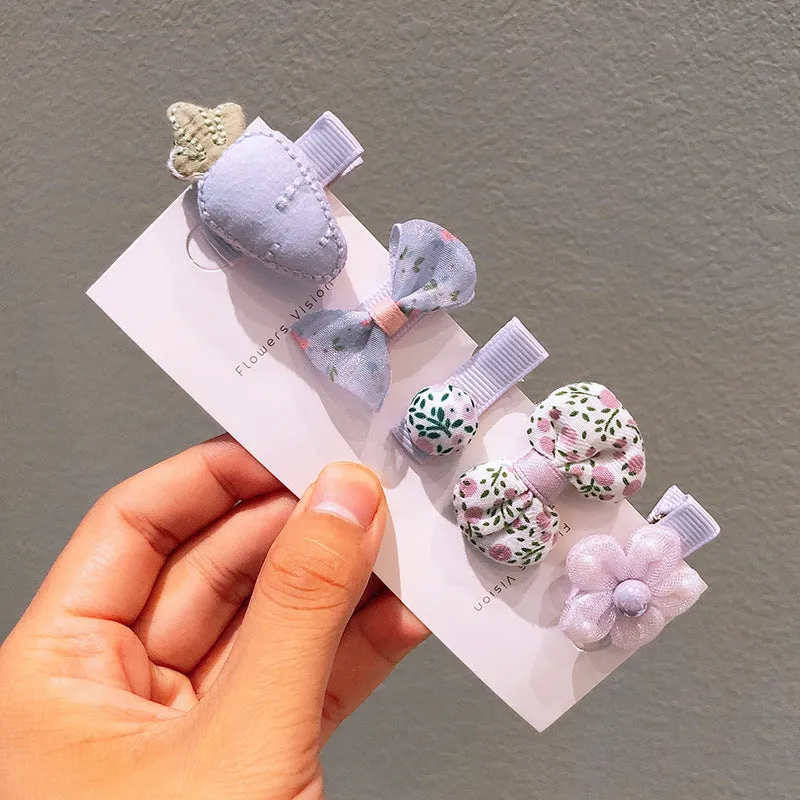 Wholesale Children's Bow Hairpin 5 Piece Set JDC-HC-Shij003