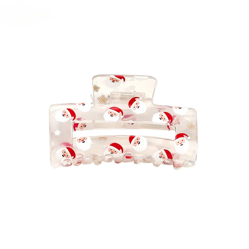 Wholesale Christmas Cartoon Print Hair Clips