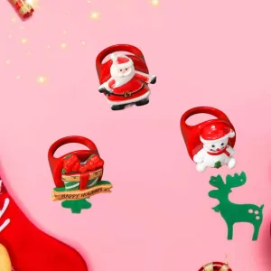 Wholesale Christmas Cute Cartoon Resin Rings