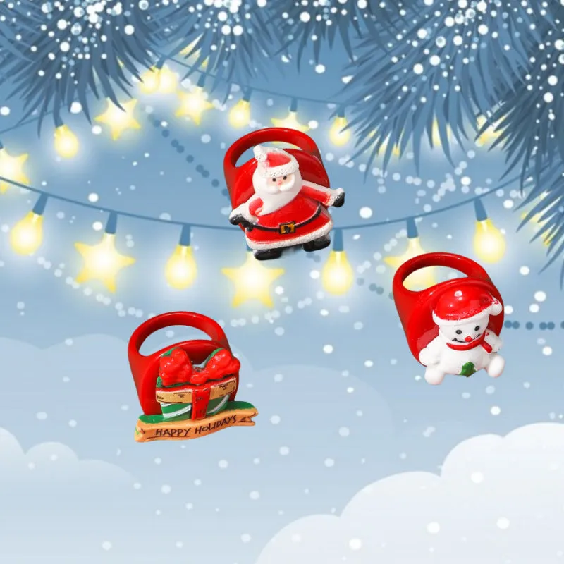 Wholesale Christmas Cute Cartoon Resin Rings