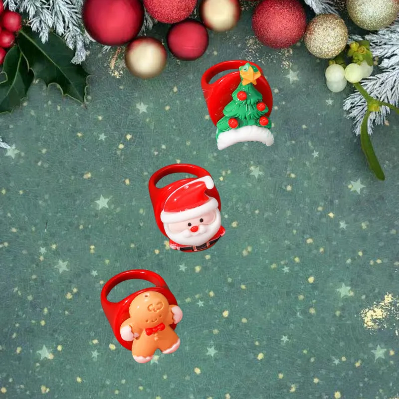 Wholesale Christmas Cute Cartoon Resin Rings