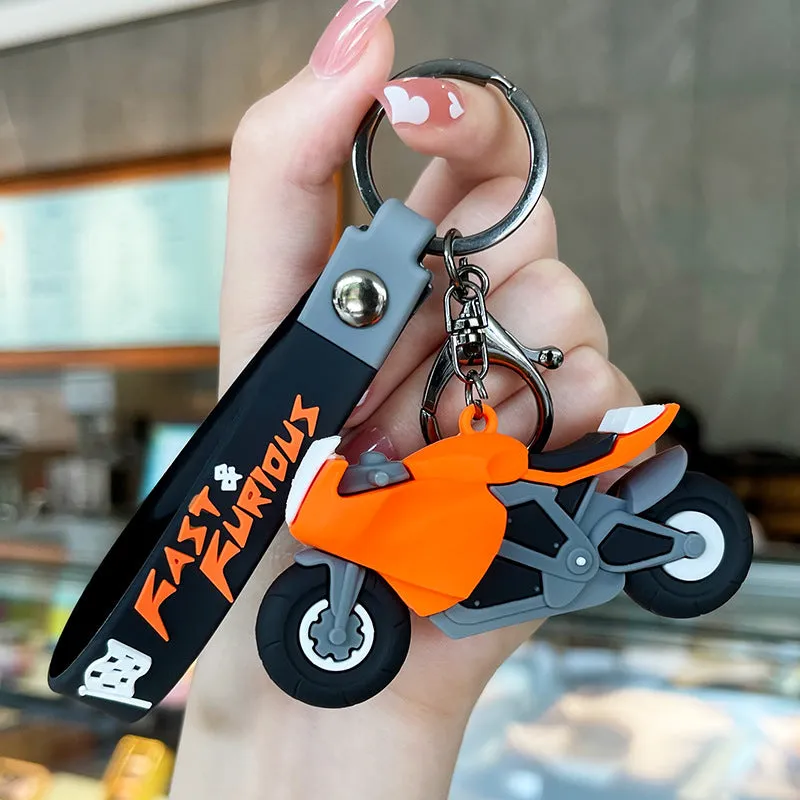 Wholesale Creative Cartoon Cars Backpacks Small Pendants Plastic Keychains