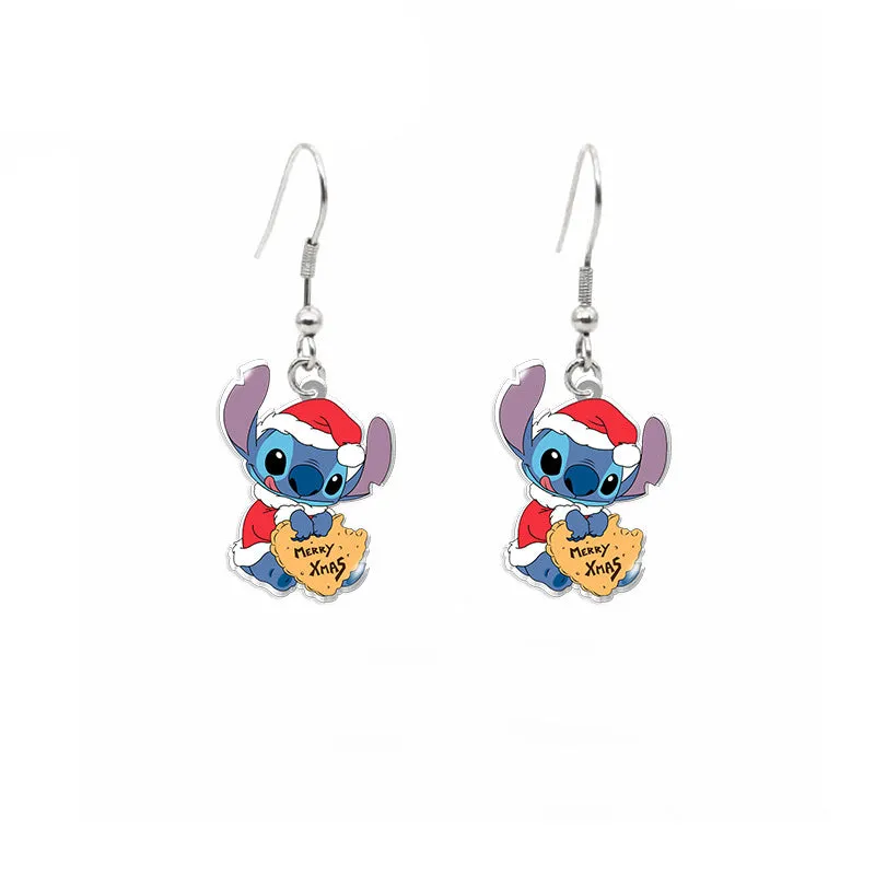 Wholesale Cute Christmas Cartoon Santa Hat Earrings JDC-ES-ShaoH007